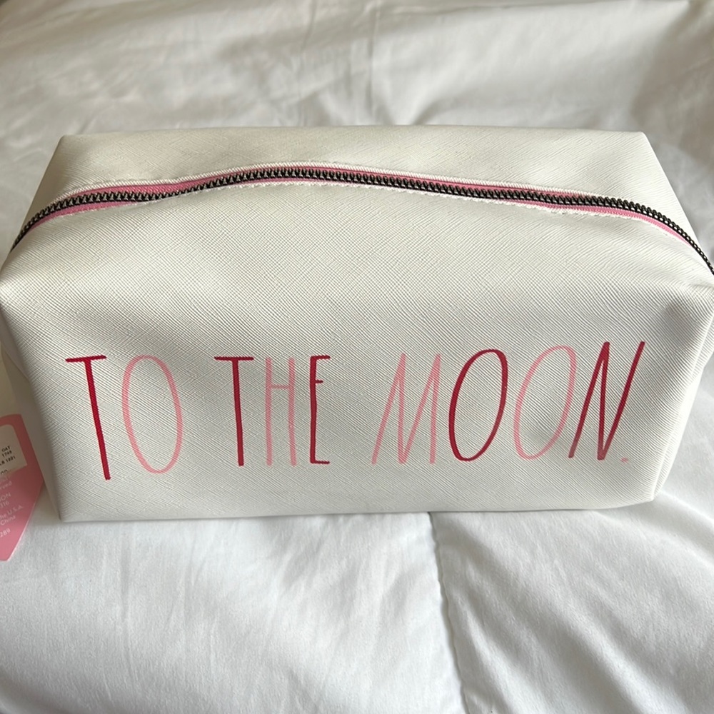 Rae Dunn Cosmetic TO THE MOON Bag Loaf Pouch BNWT